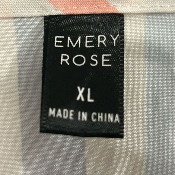 Emery Rose Women's Striped V-Neck Romper Multicolor XL Summer - Picture 8 of 14